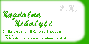 magdolna mihalyfi business card